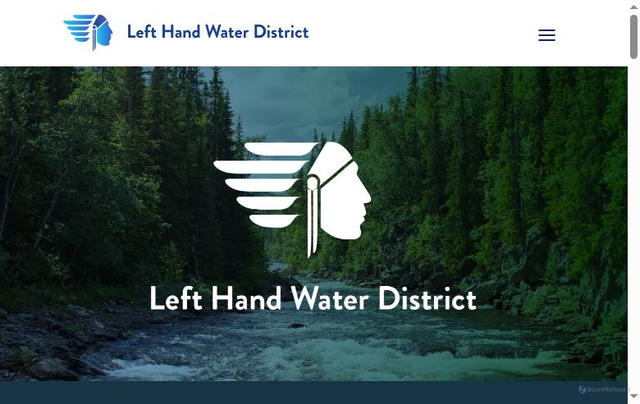 Security scan screenshot of https://lefthandwater.gov/