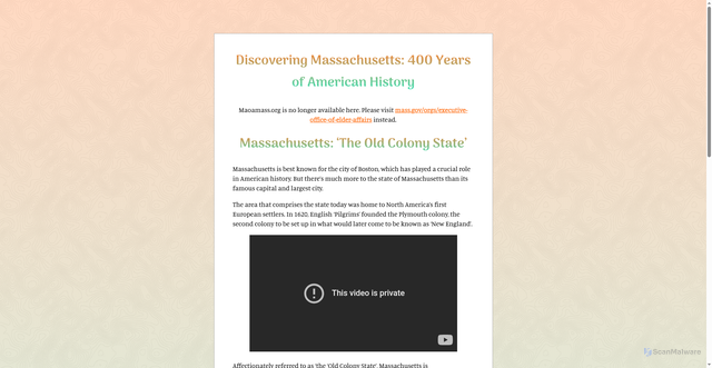 Security scan screenshot of https://www.maoamass.org/
