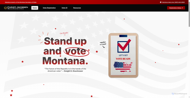 Security scan screenshot of https://votemt.gov/