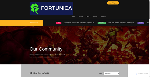 Security scan screenshot of https://casino-online-portugal.pages.dev/community.html