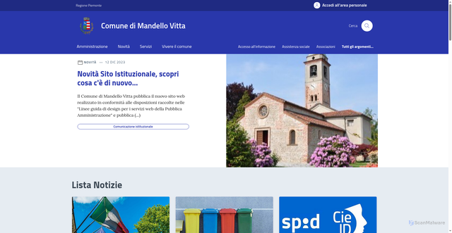 Security scan screenshot of https://www.comune.mandellovitta.no.it