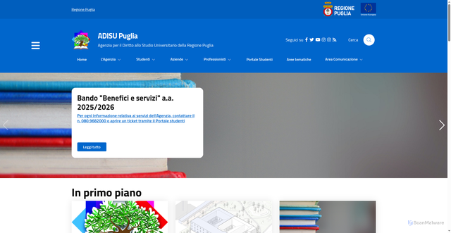 Security scan screenshot of https://www.adisupuglia.it/