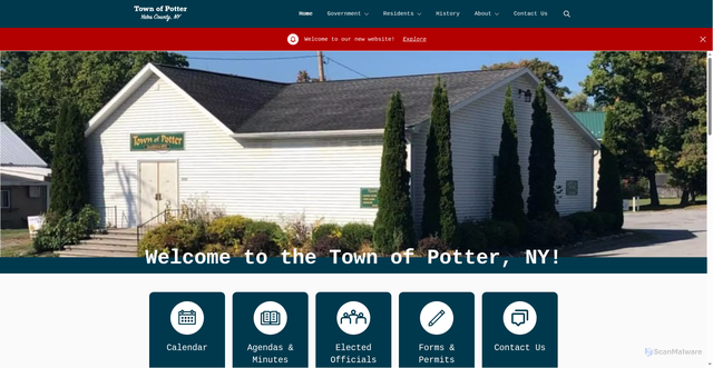 Security scan screenshot of https://potterny.gov/