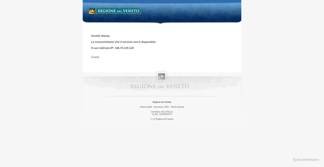 Security scan screenshot of https://www.centrocadore.bl.it/home