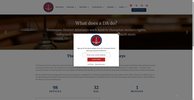 Security scan screenshot of https://www.tndagc.org/