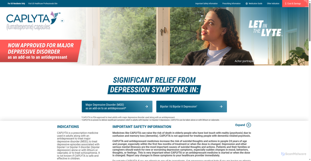 Security scan screenshot of https://caplyta.com