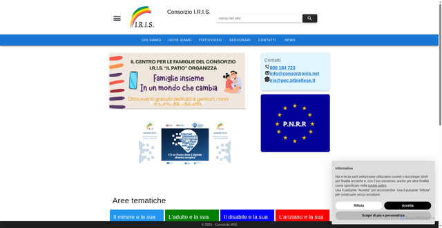 Security scan screenshot of https://www.consorzioiris.net/home