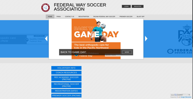 Security scan screenshot of https://www.federalwaysoccer.com/