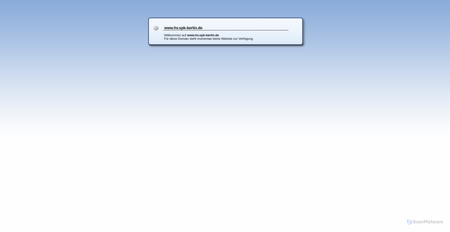 Security scan screenshot of http://www.hv.spk-berlin.de/