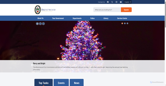 Security scan screenshot of https://www.brentwoodtn.gov/