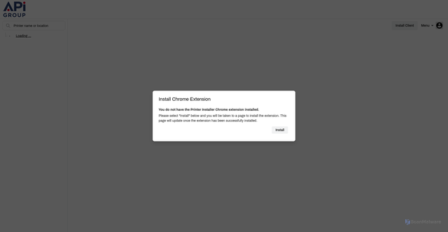 Security scan screenshot of https://apigroup.printercloud.com