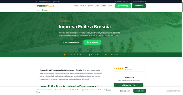 Security scan screenshot of https://pentaedilizia.pages.dev/impresa-edile-brescia/