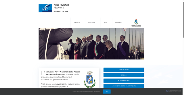 Security scan screenshot of https://parconazionaledellapace.it/