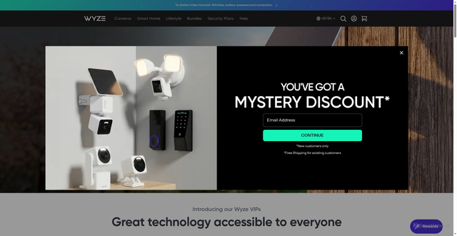 Security scan screenshot of https://wyzecam.com