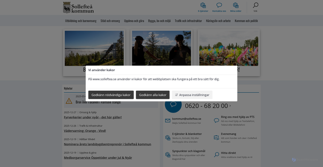 Security scan screenshot of https://www.solleftea.se/