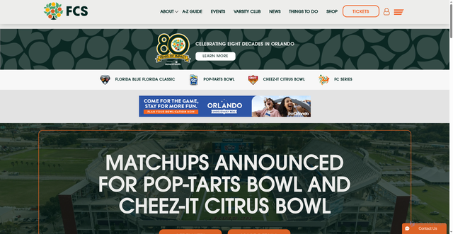 Security scan screenshot of https://floridacitrussports.com/