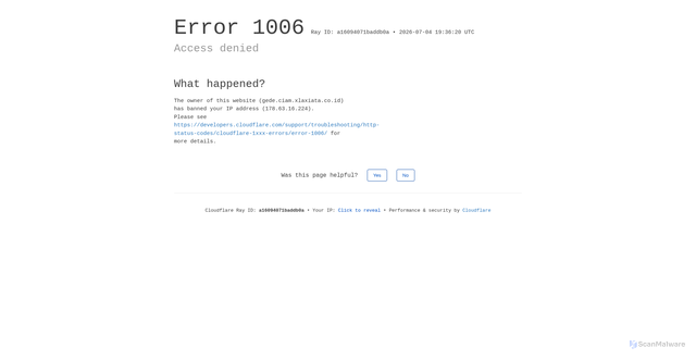 Security scan screenshot of https://gede.ciam.xlaxiata.co.id