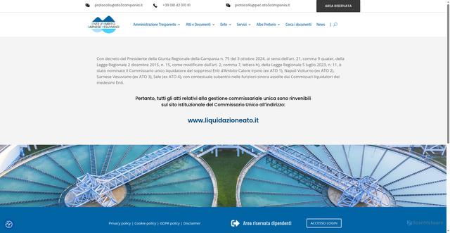 Security scan screenshot of https://www.ato3campania.it/