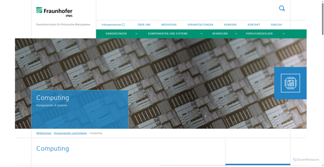 Security scan screenshot of https://www.ipms.fraunhofer.de/de/Components-and-Systems/Components-and-Systems-Computing.html