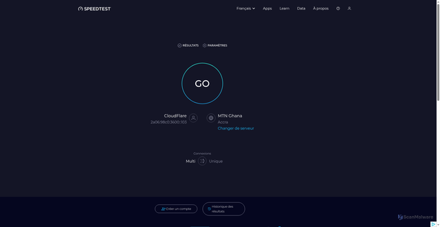 Security scan screenshot of https://zsm-1b8.pages.dev/fr