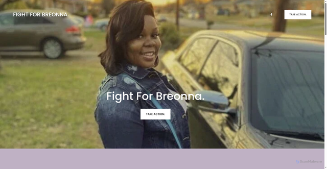 Security scan screenshot of https://justiceforbreonna.org/