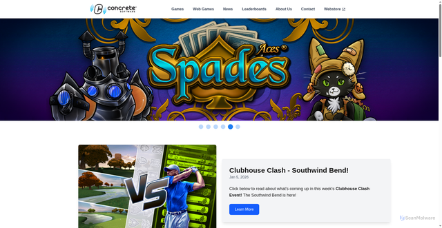 Security scan screenshot of https://concretesoftware.com