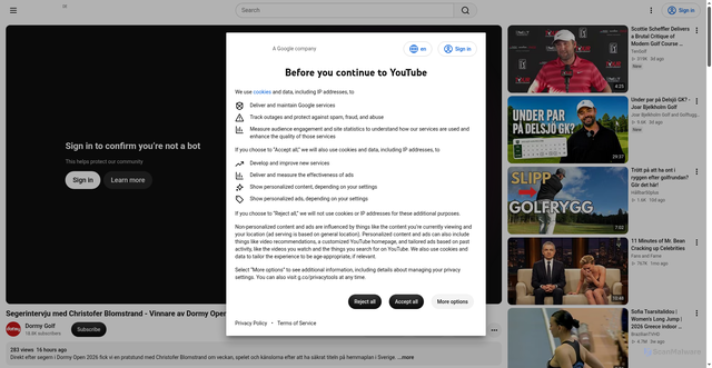 Security scan screenshot of https://www.youtube.com/watch?utm_source=newsletter&utm_medium=email&utm_campaign=Dormy_Open___summering_efter_t_vling_v_36__2026_&dt_id=fcd58f97-538d-4232-8bec-ce92f0c0cceb&v=TbF8SIbtVaI&feature=youtu.be