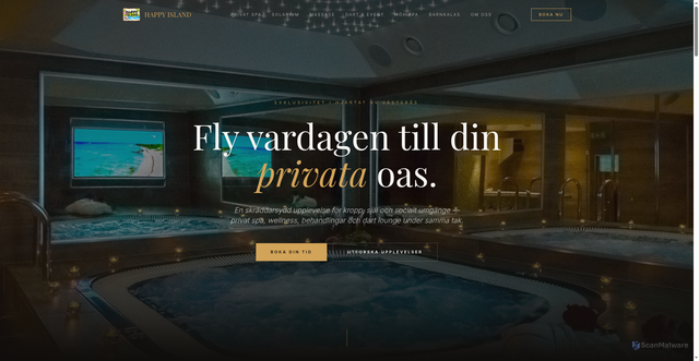 Security scan screenshot of https://happyisland.nu