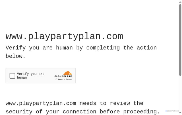 Security scan screenshot of https://www.playpartyplan.com/thanksgiving-trivia/