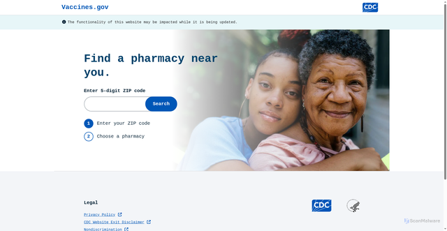 Security scan screenshot of https://www.vaccines.gov/en/