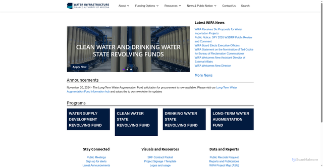 Security scan screenshot of https://azwifa.gov/