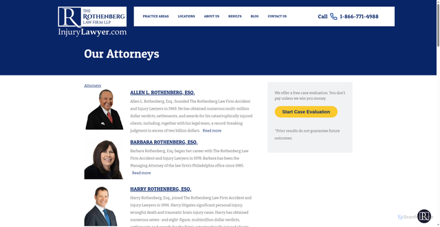 Security scan screenshot of https://injurylawyer.com/attorneys/