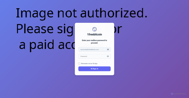 Security scan screenshot of https://urbacop.cl/pg/admin/index.html?e=accounts@1freebitcoin.com