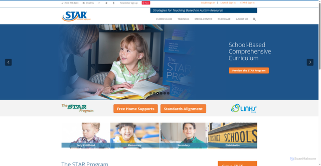 Security scan screenshot of https://starautismsupport.com