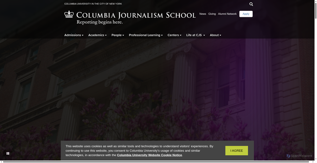Security scan screenshot of https://journalism.columbia.edu/