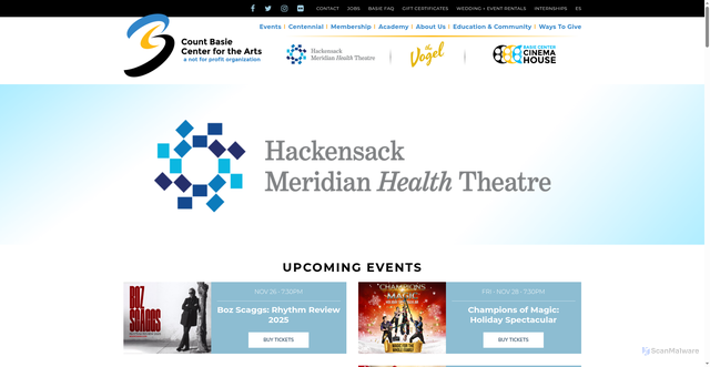 Security scan screenshot of https://thebasie.org/venue/hackensack-meridian-health-theatre/