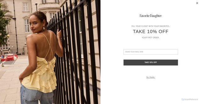 Security scan screenshot of https://shopfavoritedaughter.com