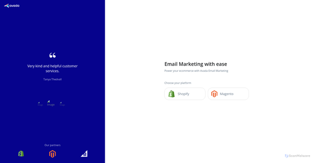 Security scan screenshot of https://app.avada.io/