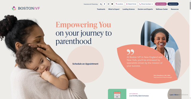 Security scan screenshot of https://www.bostonivf.com/