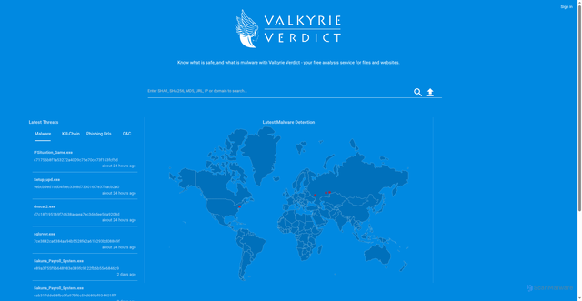 Security scan screenshot of https://verdict.valkyrie.comodo.com