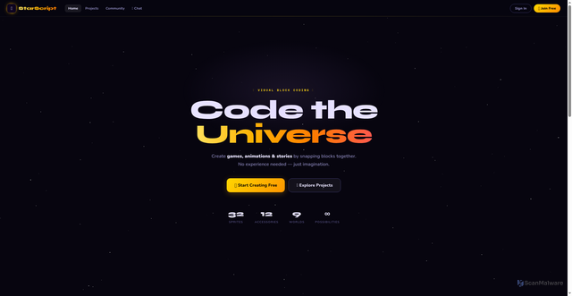 Security scan screenshot of https://starscript-zrcs9j1bql.edgeone.app/