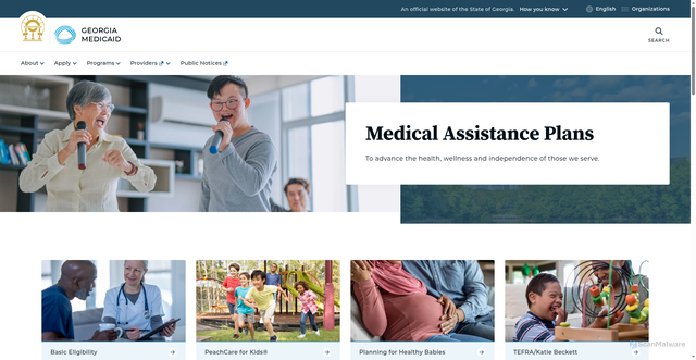 Security scan screenshot of https://medicaid.georgia.gov/