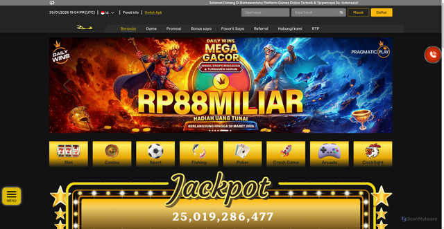 Security scan screenshot of http://berkawantotokuh.xyz/