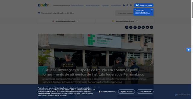 Security scan screenshot of https://www.gov.br/cgu/pt-br