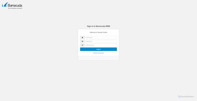 Security scan screenshot of https://us05.mw-rmm.barracudamsp.com