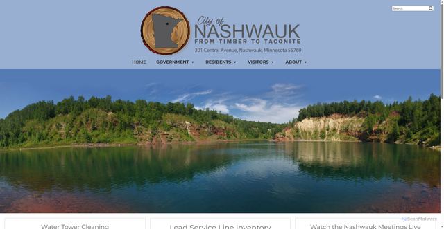 Security scan screenshot of https://nashwaukmn.gov/