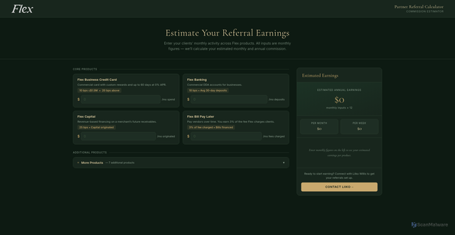 Security scan screenshot of https://flex-referral-calculator-ruvwoblb0l.edgeone.app/