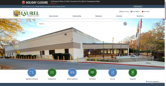 Security scan screenshot of https://laurelmd.gov/