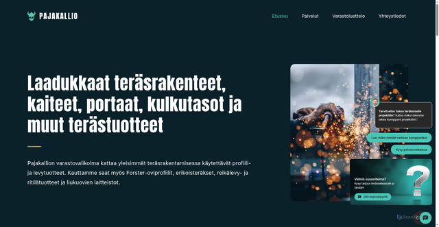 Security scan screenshot of http://pajakallio.fi/