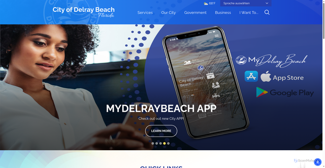 Security scan screenshot of https://www.delraybeachfl.gov/